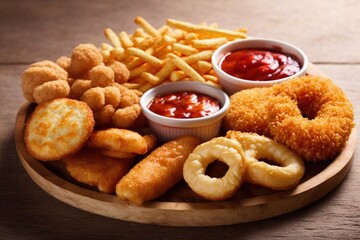 chicken nuggets with fries