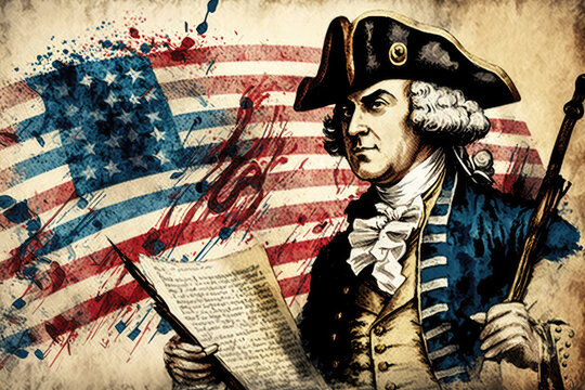 Abstract Fourth of July Independence Day Background made with generative AI