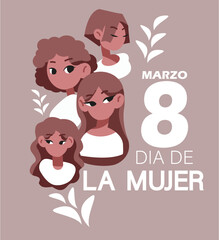 ILUSTRACION para el día de la mujer. Vectores personalizados para el 8 de marzo 