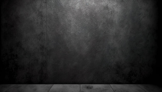 Dark Concrete Texture Background - Generative AI