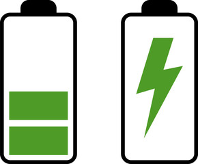 Battery charge level indicator. Battery icon set. battery charge level.