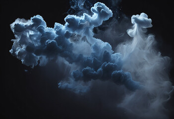 Colorful smoke background textures with black backdrop