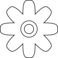 Flower linear icon. Flowers images vector illustration.