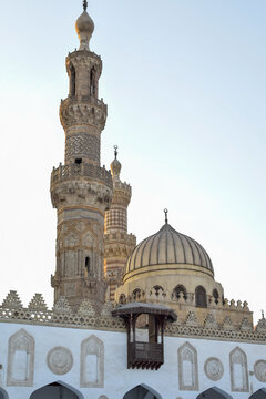 the beautiful of al-azhar mosque at cairo egypt