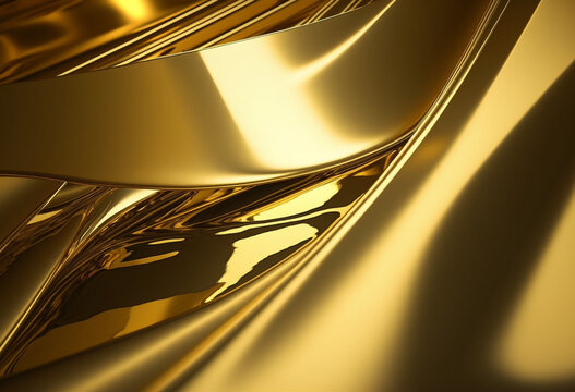 Gleamingly Luxurious AI-Generated Gold Foil Background with Glittering Reflections