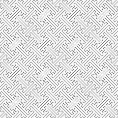 Seamless Sayagata pattern. Repeated interlocking keys background. Classic Oriental ornament. Traditional window tracery image. Ancient ethnic mosaic motif. Digital paper for textile print. Vector art.