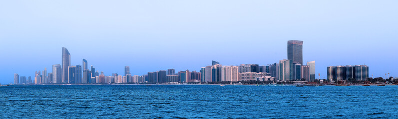 Fototapeta na wymiar Abu Dhabi Skyline of the downtown, United Arab Emirates