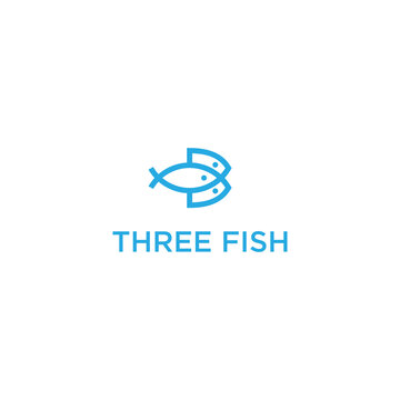 three fish logo design inspiration