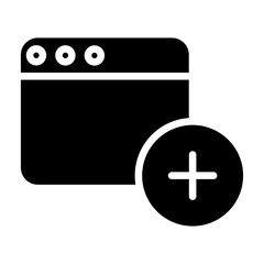 Obraz premium Add Web Page icon