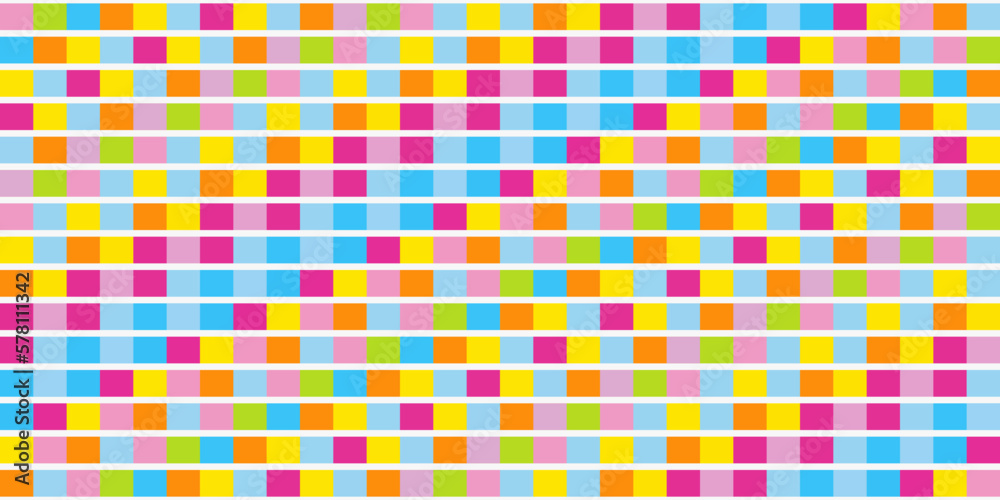 Poster colored tiles. vector repeating tiles made of rectangles. print for interior and design, pillows, no