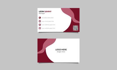 simple and minimal double-sided business card template.