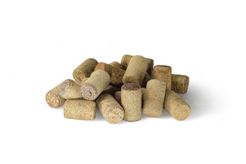 Wine corks  isolated on white background