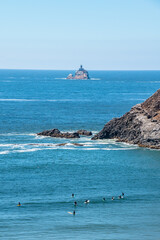 Tillamook Lighthouse on Summer Day - Indian Beach, Ecola State Park, Oregon Coast