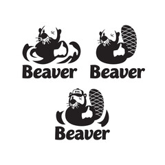beaver logo illustration vector file © Logocentris™