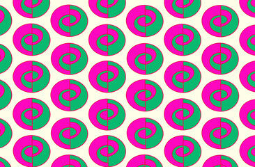 Cerchio astratto, magenta, rosa, colore verde. Perfetto per tessuto, sfondo della pagina web, riempimento a motivo, carta da parati.