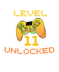 Level 11 Unlocked 11th Birthday Gamer
