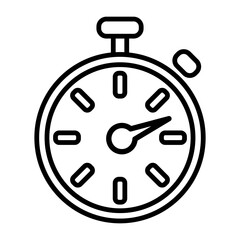 Timer line icon. Countdown timer symbol. Timer. Stopwatch. Vector illustration isolated on white background.