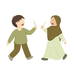 child playing fireworks