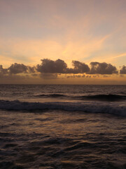 Beautiful cloudscape over the sea, sunrise shot

