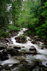 Naklejka na ściany i meble stream and waterfall in the forest