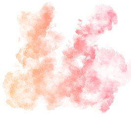 Orange and Pink Gradient Smoke Abstract Shape