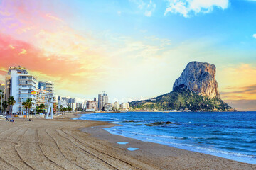 Crag of Ifach in Calpe, Alicante, Spain - obrazy, fototapety, plakaty