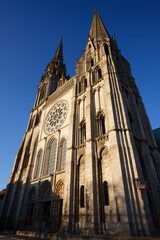 Fototapeta premium The Our Lady of Chartres cathedral is one of the most visited tourist destination in France.