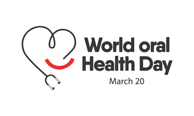 World Oral Health Day, World Oral Health Day is celebrated on March 20, World Oral Heath Day Vector Design, World Oral Health Day logo, campaign