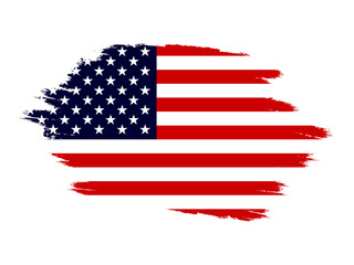 Grunge USA Flag. United States Flag with Grunge Texture. Vector illustration