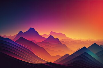 Fototapeta na wymiar Colorful mountains background