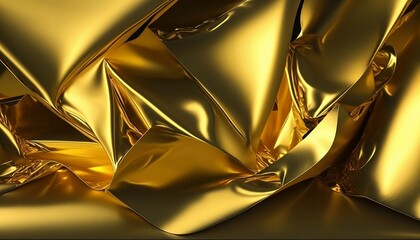 Golden foil background wallpaper illustration created using generative AI.