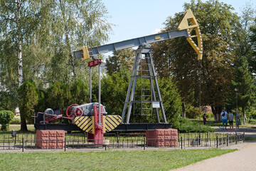 Pumpjack near Ivano-Frankivsk National Technical University of Oil and Gas