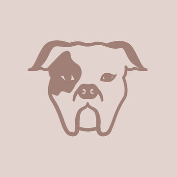 brown tan pitbull vector icon