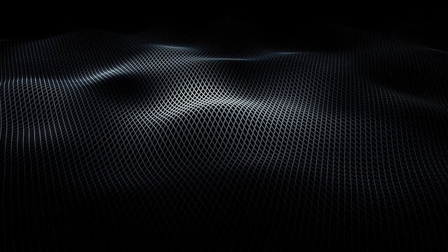 Wave grid lines pattern seamless looping background.