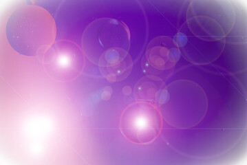 Abstract background bubbles in pink violet tones. Distortion in water with oil drops with lens flare effect. gradient, bokeh