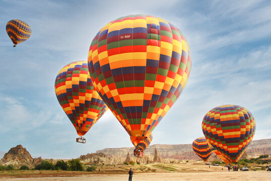 Aufsteigen der Ballons in Kapadokkien