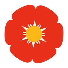 simple retro flower element