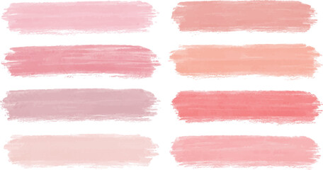 Different colorful pastel colors grunge,ink paint brush strokes. Artistic design elements, grungy background vector illustration