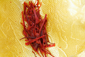 Precious saffron threads in valuable environment