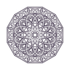 Floral mandala design for adult coloring books, decorations, backgrounds, banners etc.