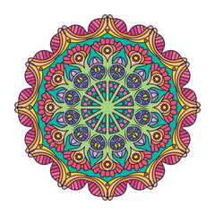 Decorative colorful mandala pattern design