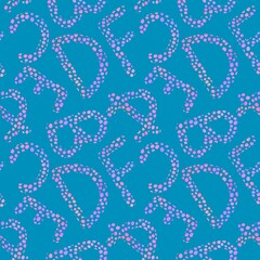 Cartoon polka dots school seamless alphabet pattern for kids clothes print and fabrics and linens