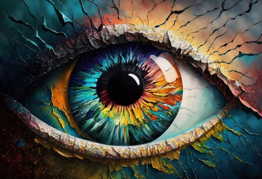 Ai-Generated Render of an Abstract Conceptual Oil Painting on Canvas: A Unique Masterpiece of Visual Imagery and Creative Inspiration © MrnSailor