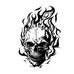 Obraz premium skull vector svg