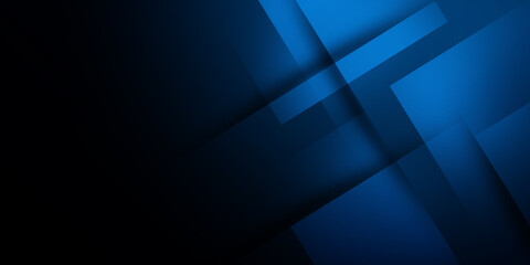 Modern abstract gradient dark navy blue banner background