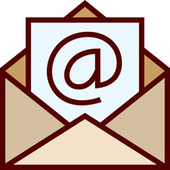 Open Email. Email Address Color Icon