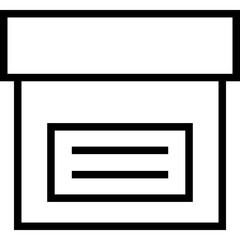 Cardboard Archiver Line Icon 