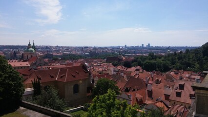 Fototapeta na wymiar Prague during hot day