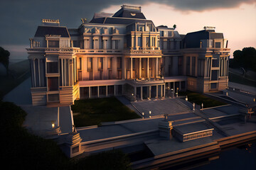 Obraz premium Luxurious Residence. The Most Expensive Home in the World. Generative AI.