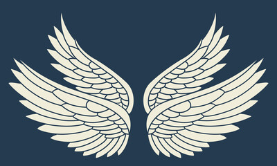Vector white angel wings design